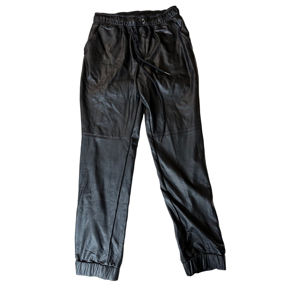 EE:some Faux Leather Joggers - Small